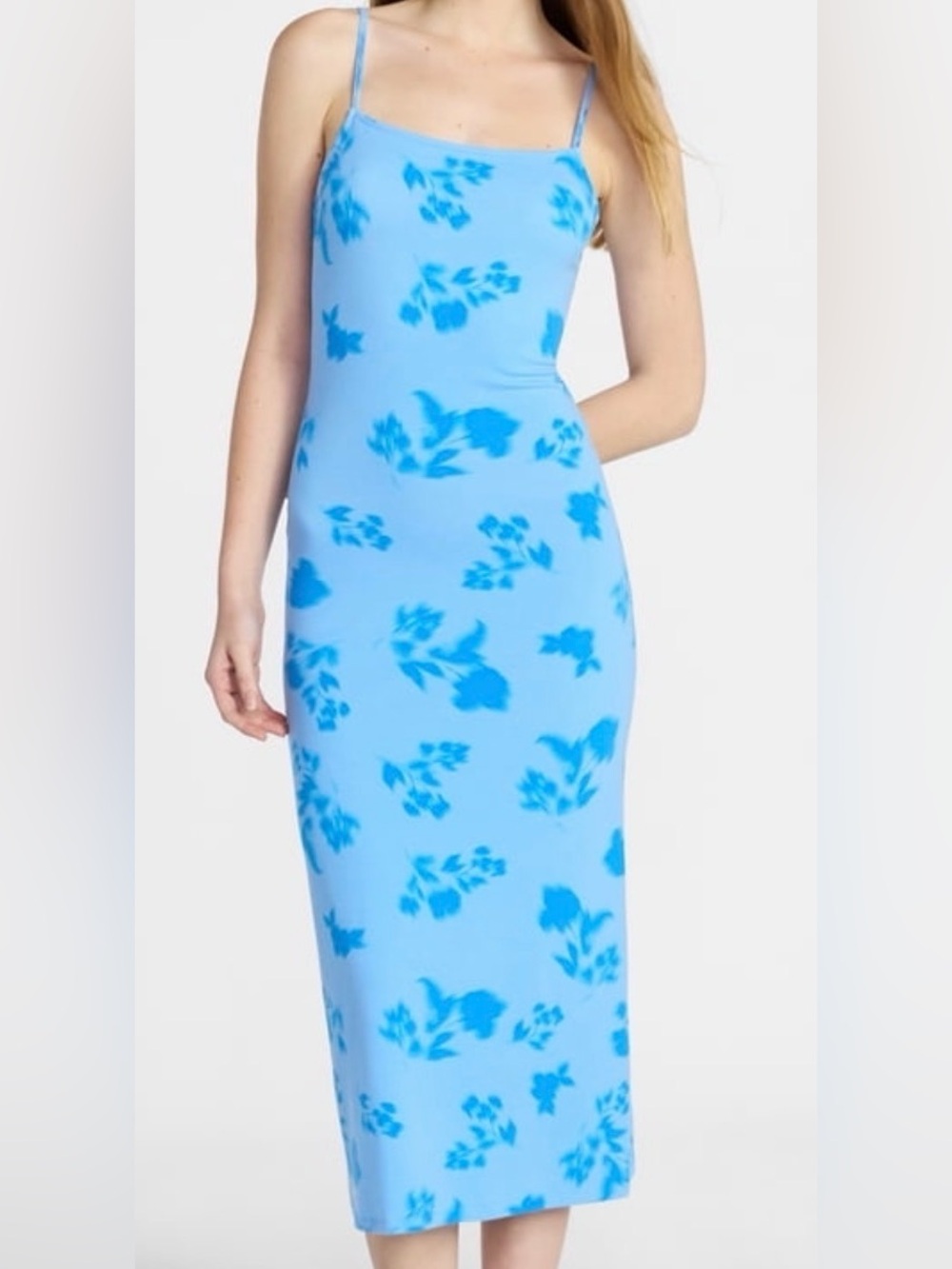 No Boundaries Sky Blue Floral Slip Maxi Dress
